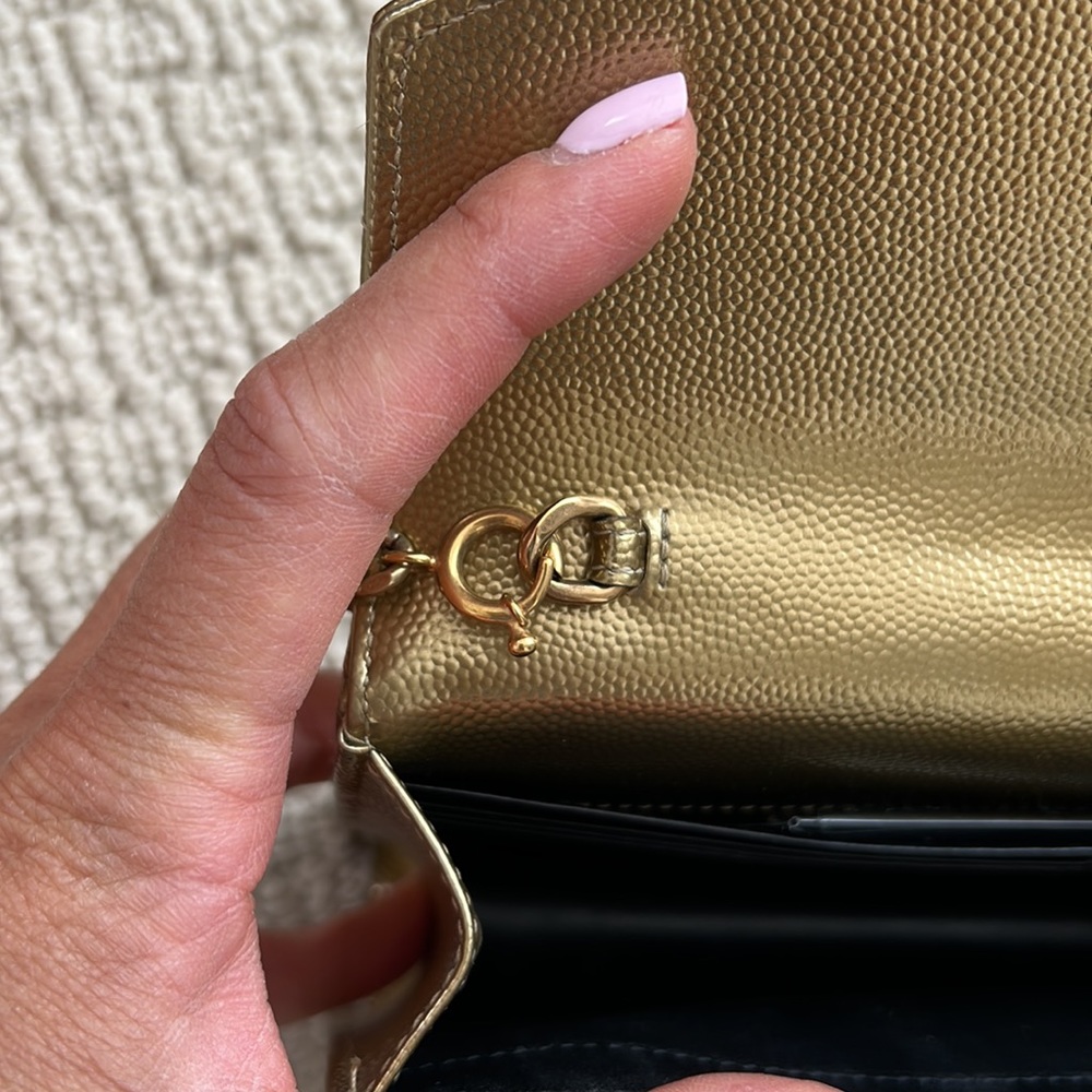 YSL Gold wallet on chain with detachable strap - Picture 8 of 16